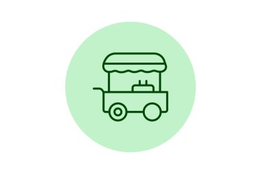 Hotdog Standı, vektör, piksel mükemmel, illüstratör dosyası