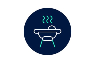 Izgara Restoranı, vektör, piksel mükemmel, illüstratör dosyası