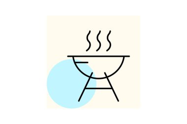 Barbekü Restoranı, vektör, piksel mükemmel, illüstratör dosyası