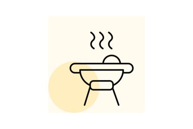 Izgara Restoranı, vektör, piksel mükemmel, illüstratör dosyası