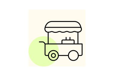 Hotdog Standı, vektör, piksel mükemmel, illüstratör dosyası