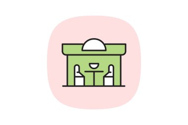 Fırın Kafe, vektör, piksel mükemmel, illüstratör dosyası