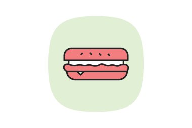 Sandviç Dükkanı, vektör, piksel mükemmel, illüstratör dosyası