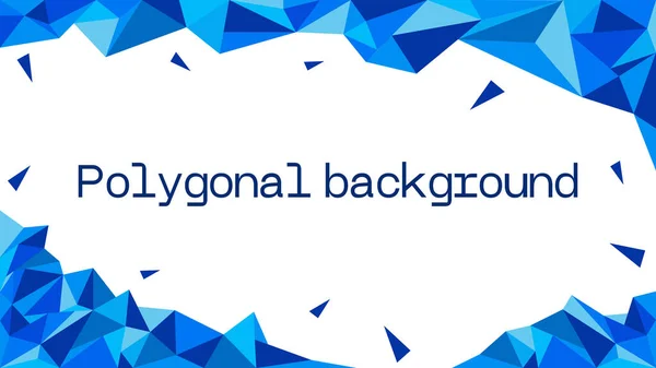 Renkli Çokgen Arkaplan: Soyut Geometrik Doku. Mavi arka plan. Buz kış ortamı