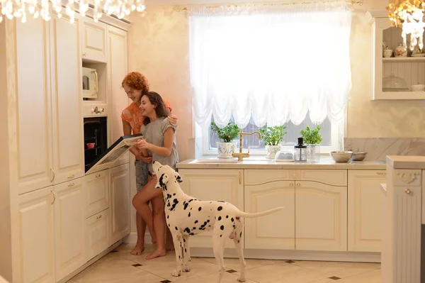 sevgi dolu çift eğleniyor mutfakta yiyecek hazırlama