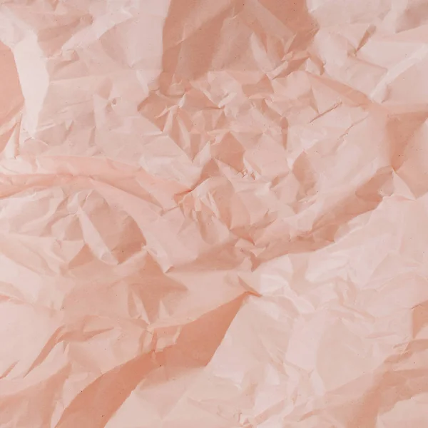Pastell Persikofärgad Skrynkligt Papper Textur — Stockfoto