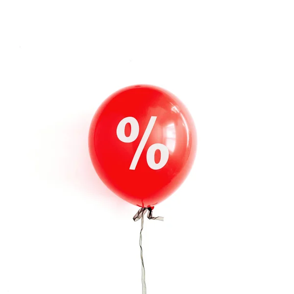 Black Friday Conceito Desconto Vendas Balão Vermelho Sobre Fundo Branco — Fotografia de Stock
