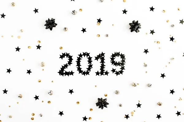 Año Nuevo 2019 Fondo Con Brillo Brillante Decoración — Foto de Stock