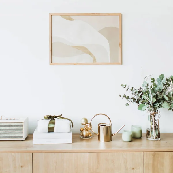 Concept Design Intérieur Moderne Minimal Salon Style Scandinave Nordique Avec — Photo