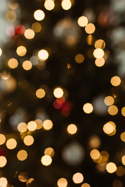 Размытый Свет Рождественской Елке Яркий Светящийся Боке — стоковое фото