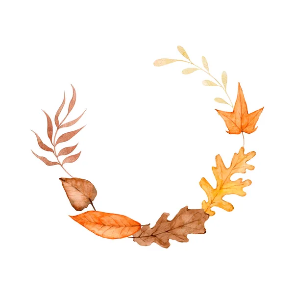 Akwarela jesień liści clipart ilustracja — Zdjęcie stockowe