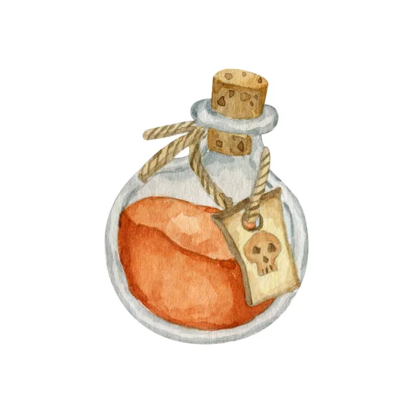 Illustration aquarelle de potions toxiques — Photo