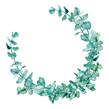 Suluboya modern okaliptüs kompozisyonları