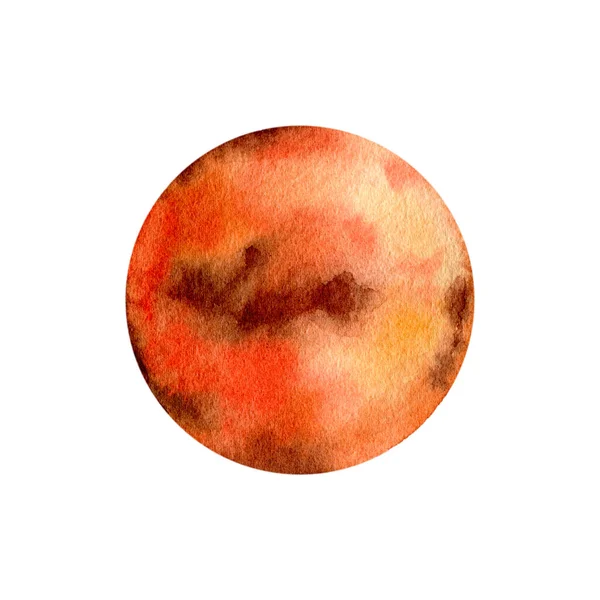 Aquarelle astronomie sciences planètes Mars — Photo