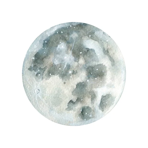 Aquarela magia astrologia lua — Fotografia de Stock