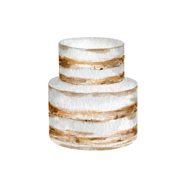 Pastane logosu için suluboya tatlı pasta tatlısı — Stok fotoğraf