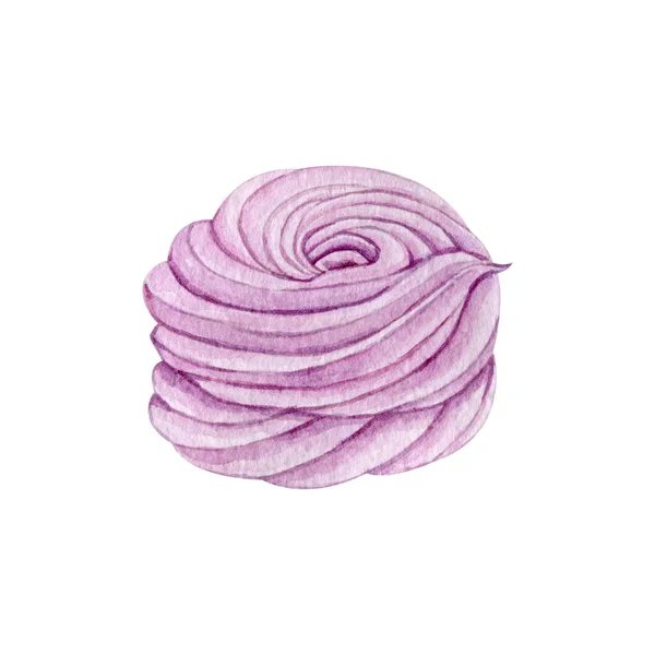 Acuarela merengues dulces y malvaviscos —  Fotos de Stock