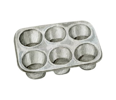 Kekler için suluboya metal pişirme formu