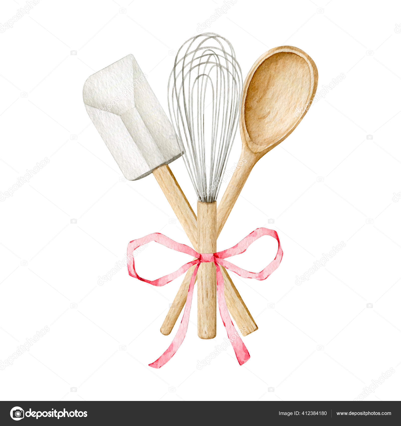 Kitchen Utensils Watercolor Clipart. Graphic by sabina.zhukovets