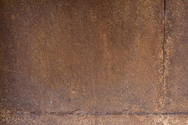 paslı kahverengi metal plaka, kahverengi metal arka plan dokusu, bazı eski çizik ile metal vintage sac