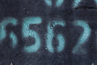 blak zemin, şablon numarasını sprey boya boyalı numara