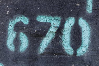 Şablon numarası sprey boya, sayı