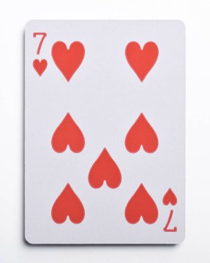 seven kalpler beyaz zemin üzerine izole kart,