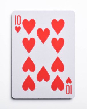 10 tane kupa beyaz zemin üzerine izole kart,