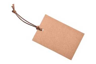 Beyaz arka plan üzerinde metin alanı olan hediye kutusu için karton etiket