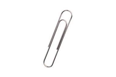 Beyaz arkaplanda gümüş ataç izole edildi, üst görünüm