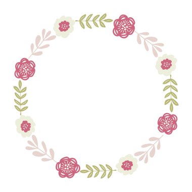 Düğün davetiyeleri ve tebrik kartı tasarımı için basit çiçek çizimi