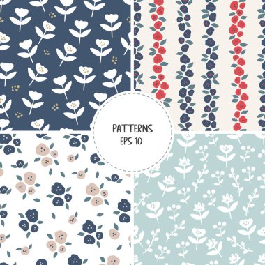 Mutfak gereçleri ve ev eşyaları, kumaş ve kırtasiye tasarımı ve dekorasyonu için doğal çiftlik evi tarzı kusursuz desenler.