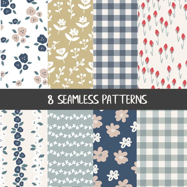 Mutfak gereçleri ve ev eşyaları, kumaş ve kırtasiye tasarımı ve dekorasyonu için doğal çiftlik evi tarzı kusursuz desenler.