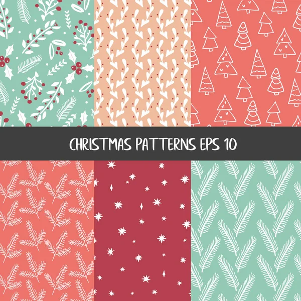 Geleneksel Noel ve Yeni Yıl desenleri yeşil, kırmızı ve beyaz renklerde dizilir. Çiçekler, böğürtlenler, kutsal, ökseotu, Noel ağaçları ve karalama tarzında çiçekler..