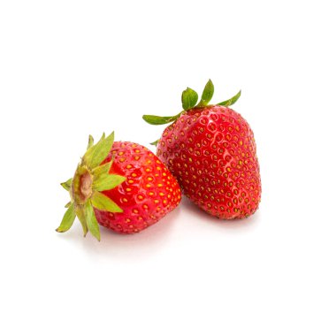 Beyaz arka plan üzerinde izole kırmızı güzel çilek fotoğrafı