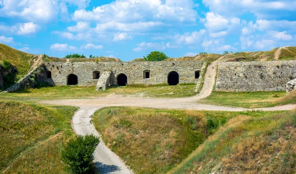 Photo Old Ancient Stone Ruins Many Doors Kamyanets Podilsky — Stock Photo, Image