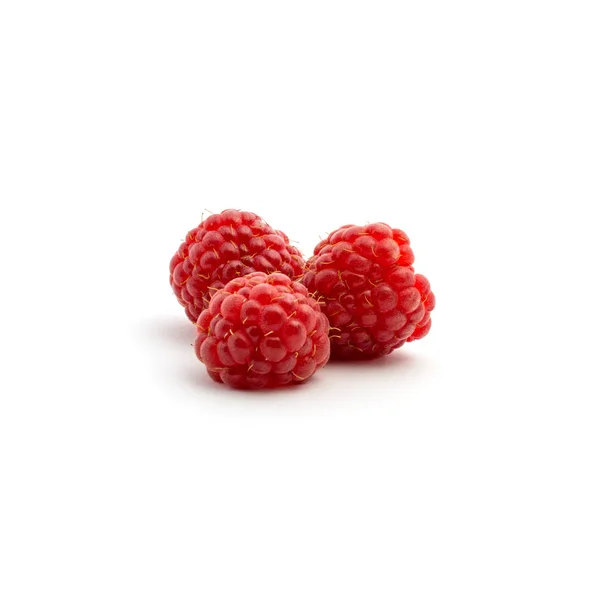 Photo Beautiful Fresh Red Raspberry Isolated White Background — Stock Photo, Image