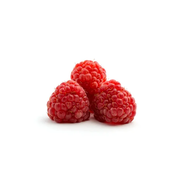 Photo Beautiful Fresh Red Raspberry Isolated White Background — Stock Photo, Image