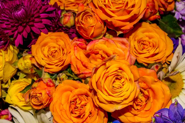 Φωτογραφία του γκρο πλαν αφηρημένη λουλούδι φόντο αποτελούνται από πολλά λουλούδια — Φωτογραφία Αρχείου