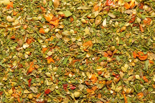 Foto de closeup textura de especiarias de laranja para decorar pratos e outros alimentos, fundo — Fotografia de Stock