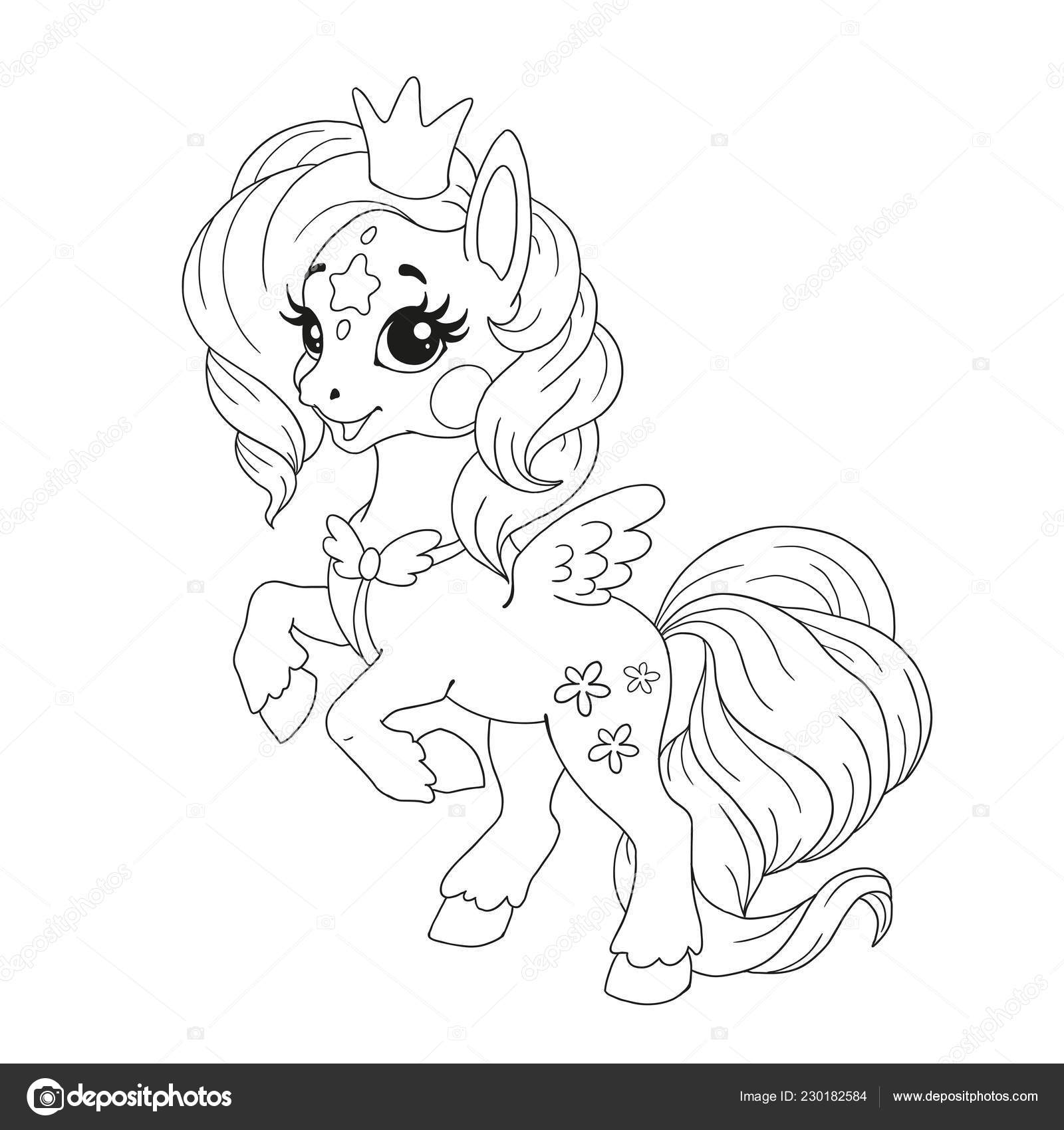 Cute Cartoon Character Coloring Book Pony Unicorn Doodle Element Children's Stock Vector Image by ©hibou-sun #230182584 Cute Cartoon Character Coloring Book Pony Unicorn Doodle Element Children's Stock Vector Image by ©hibou-sun #230182584