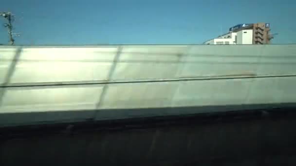 Аити Япония Мая 2018 Года Синкансэн Японский Скоростной Поезд Хикари — стоковое видео