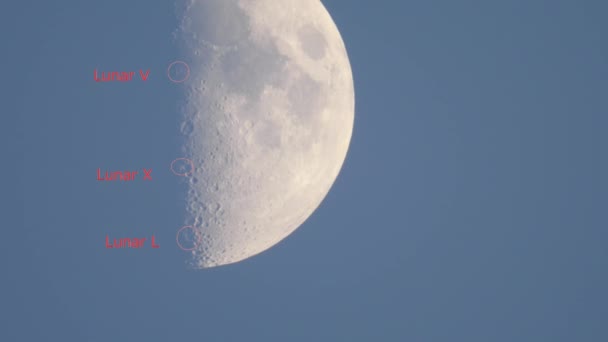 Tokyo Japon Mai 2018 Trois Alphabets Apparaissent Surface Lune Vers — Video