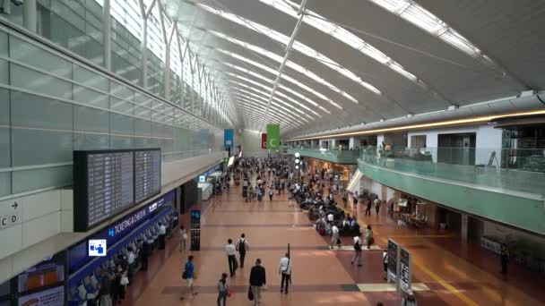 Tokyo Japan Juli 2018 Haneda Tweede Binnenlandse Passagiers Terminal — Stockvideo