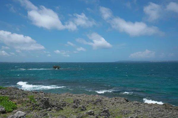 Okinawa Japán Július 2018 Nishihennazaki Vagy Nishi Henna Miyako Zaki — Stock Fotó