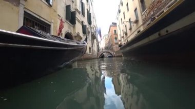 Venice, İtalya-Temmuz 25, 2018: Görünüm, Venedik'ten bir gondol