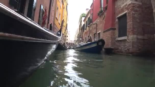 Venedig Italien Juli 2018 Zeitraffer Ansicht Venedigs Aus Einer Gondel — Stockvideo