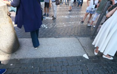 Vatikan, Vatikan şehir-Temmuz 27, 2018: Vatikan şehri ve İtalya sınır