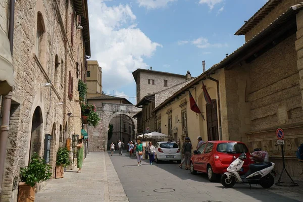 Assisi Italia Luglio 2018 Vista Strada Assisi — Foto Stock