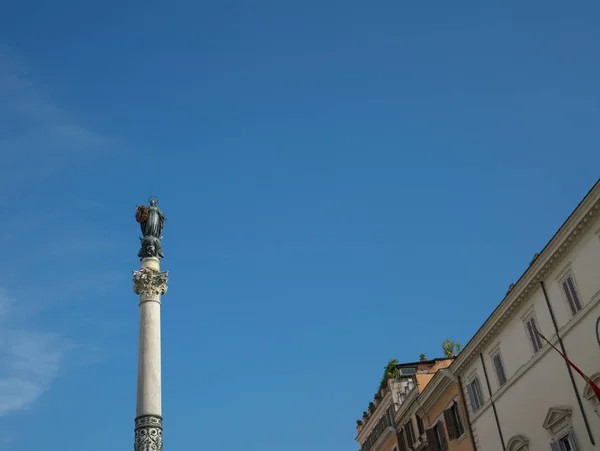 Roma Italia Julio 2018 Columna Inmaculada Concepción Llevando Una Corona — Foto de Stock